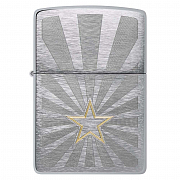  Zippo 48657 - Star Design - Brushed Chrome