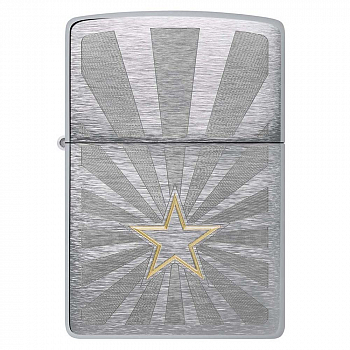  Zippo 48657 - Star Design - Brushed Chrome